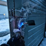 Фото по теме: Что делать если замерз замок гаража в мороз