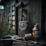 Фото по теме: Что делать если заклинил замок навесного типа на сарае